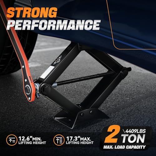 Auto Dynasty Car Jack Kit, 2 Ton Scissor - Image 2