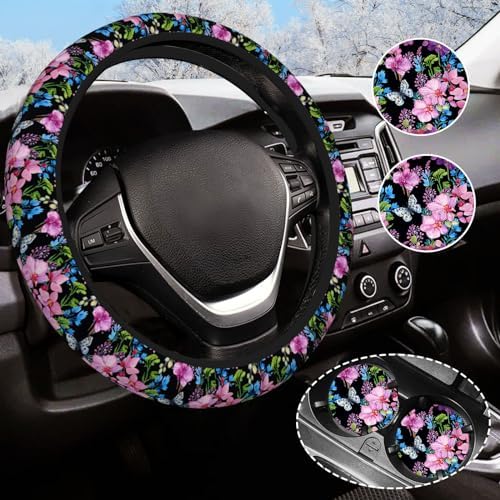 Beautiful Butterfly Steering Wheel Cover by Olemier