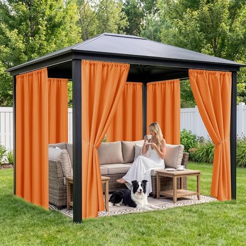 Outdoor Curtains for Patio Waterproof, 8 Panels, Rod Pocket - Image 4