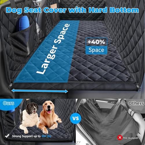 URPOWER Back Seat Extender for Dogs, Large Hard Bottom Dog Car Seat Cover - Image 2