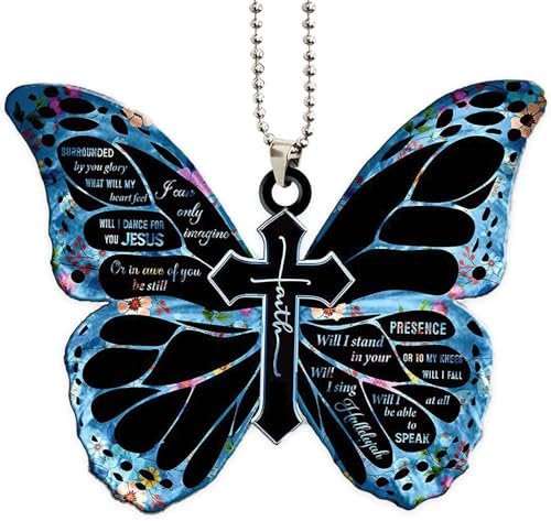 Butterfly Car Hanging Ornament, Hanging Charm Home Decoration Keepsake by Twpribarn