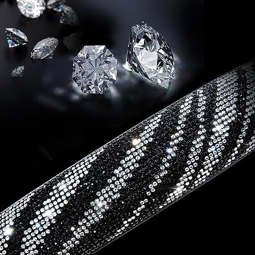 CAR PASS Bling Diamond Leather Steering Wheel Cover, - Image 3