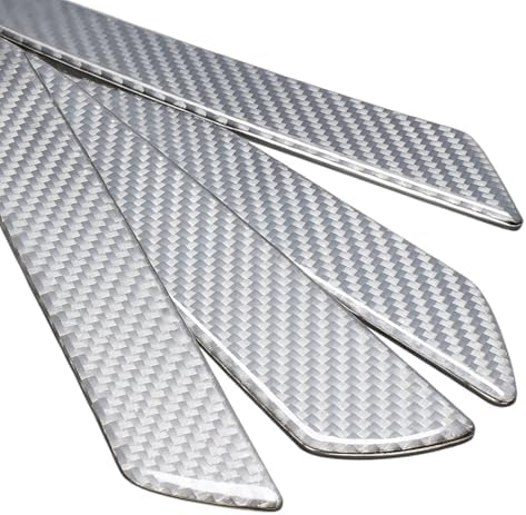 iPick Image for Jeep Silver Real Carbon Fiber 4 Pcs Universal Door Sill Step - Image 4