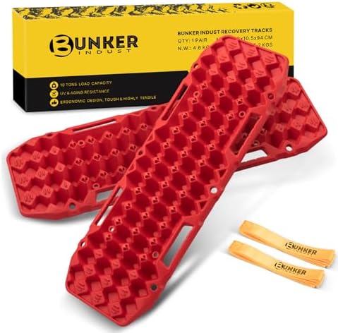 BUNKER INDUST Off-Road Traction Boards, Pair Recovery Tracks Traction Mat by BUNKERINDUST