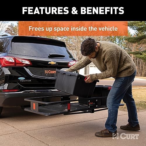 CURT 18152 Cargo Basket Hitch Trailer Hitch Cargo Carrier, 500 lbs. Capacity - Image 4