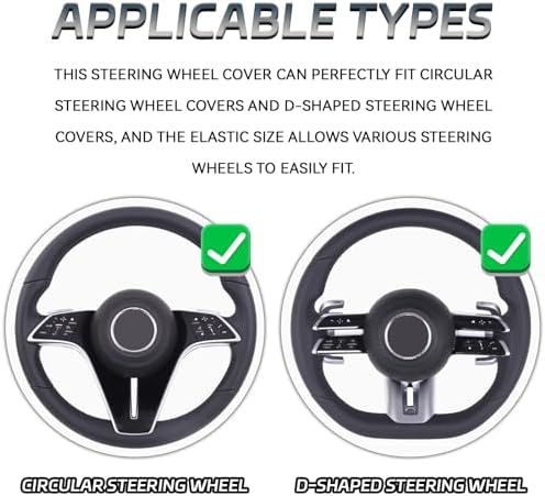 2-Piece Steering Wheel Cover, Carbon Fiber Segmented Steering Wheel Protector - Image 3
