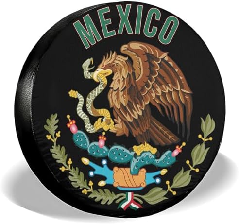 GENANY Mexico and Eagle Thick PVC Leather Spare Tire Cover Size 16 by GENANY
