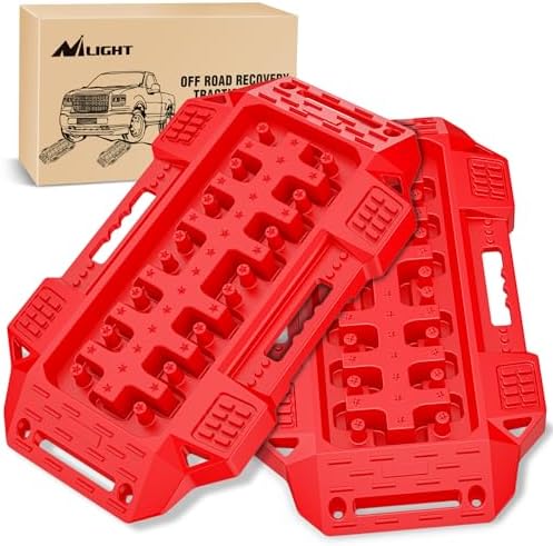 Nilight Recovery Offroad Traction Boards Mini Short 2PCS Red by Nilight