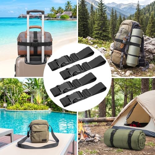 4Pcs Luggage Straps for Suitcases, Adjustable Suitcase Belt - Image 3