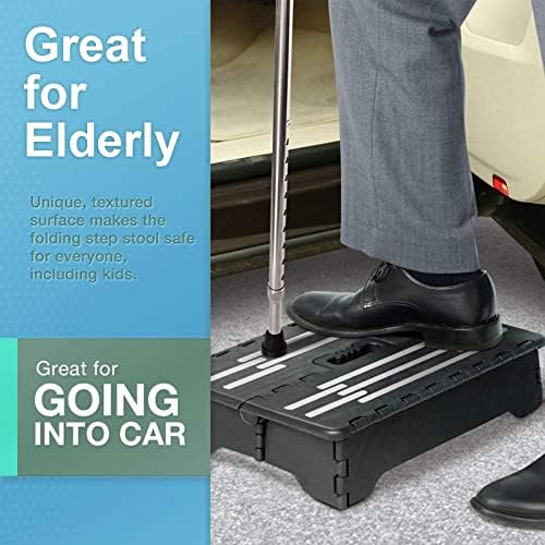 Sturdy Folding Step Stool Portable 5”, Collapsible Half Step - Image 2