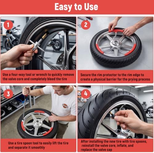 14.5" Tire Spoon Kit, Professional Tire Iron Changing Tool Kit - Image 5