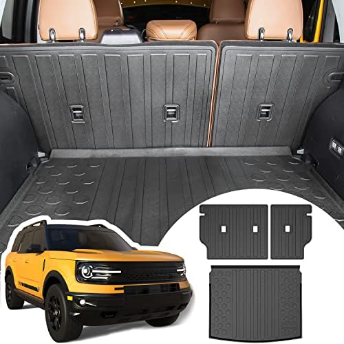 Cargo Liners Rear Trunk Mat for Ford Bronco Sport Accessories 2021 2022 2023 by ZQULOYO