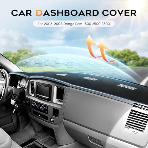 CARTIST Dash Cover for 2006-2008 Dodge Ram 1500 2500 3500, 2009 Ram 2500 3500 - Image 2
