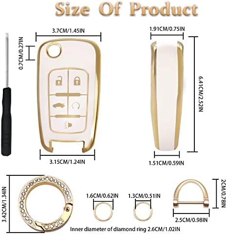Vrasly Compatible with Chevy Key Fob Cover with Keychain Lanyard - Image 2