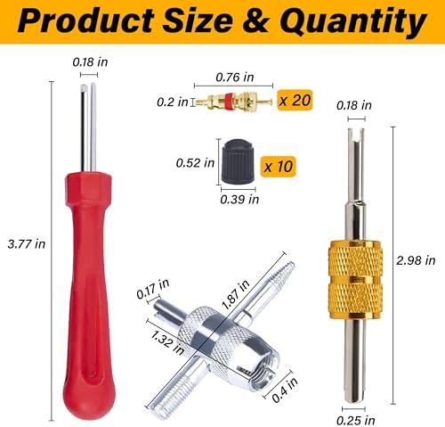 Valve Stem Removal Tool, Schrader Valve Removal Tool, Tires Repair Tool Kit - Image 2