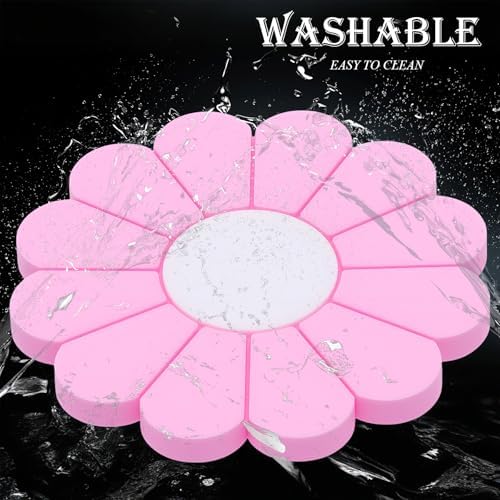 4-Pack Car Cup Holder Coaster Inserts, Daisy Shape, 2.75 Inch Non-Slip Silicone - Image 5