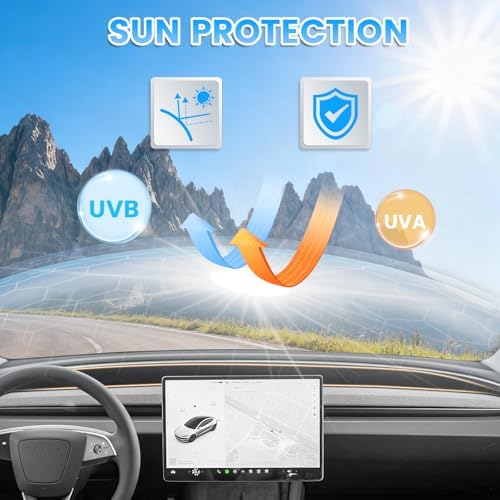 KUST Black Dash Cover for 【2024-2026 Tesla Model 3 Highland】 Dashboard Cover - Image 2