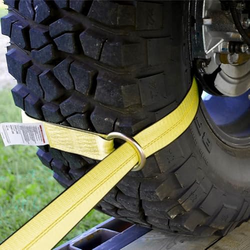 Car Tie Down Straps with J Finger Hook Lasso Ratchet Strap 2 Inch x 96 Inch- - Image 7