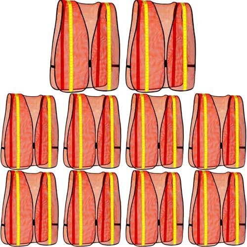 Haysandy 10 Pcs High Visibility Vest Reflective Safety Vest by Haysandy