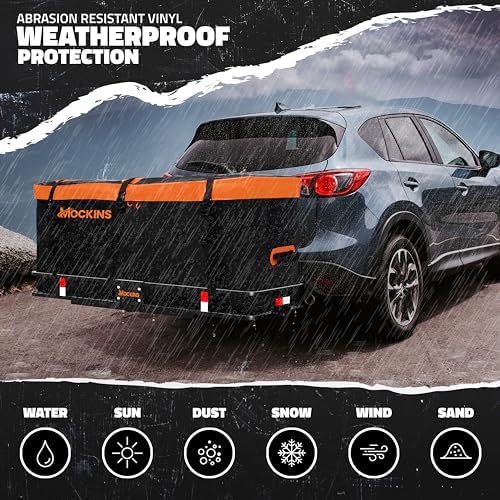 Mockins 16 Cu Ft All-Weather Vinyl Trailer Hitch Cargo Carrier Bag - Image 5