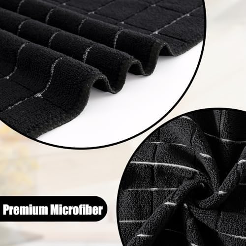Homaxy Microfiber Kitchen Towels and Dishcloths Sets, 12 Pack - Image 2