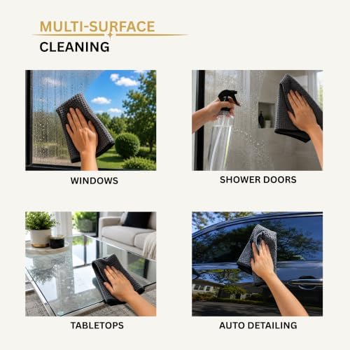 Microfiber Cleaning Cloth Kit–4 Premium 400 GSM Waffle Weave Towels - Image 7