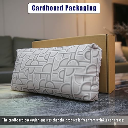 Velvet Recliner Headrest Pillow, Non-Slip Neck Support, Light Geometry - Image 2