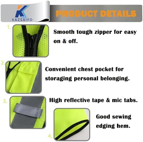 Hi Vis Reflective Safety Vest for Men - Image 4