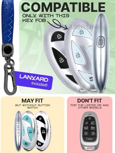 Lucrum Compatible with Hyundai Key Fob Cover & Keychain - Image 2