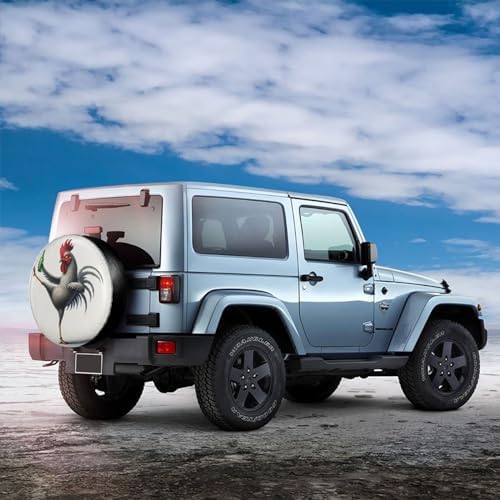 Spare tire Cover 16inch Drunken Fist Chicken Wheel Protectors Weatherproof - Image 4