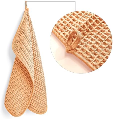 POLYTE 430 GSM Poly Blend Microfiber Waffle Wash Cloth Face Towel, 13x13 in - Image 2
