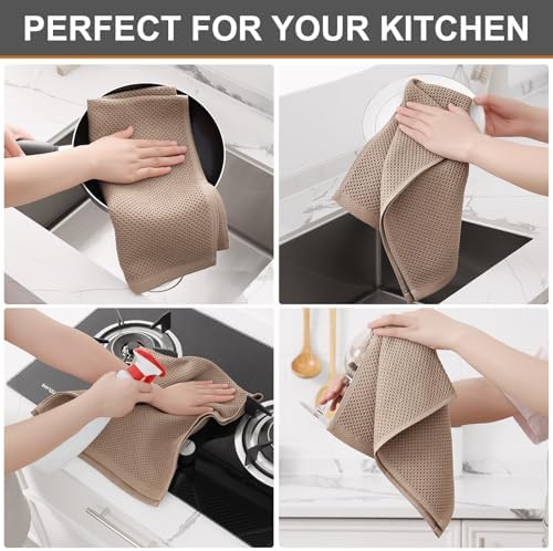 Kitinjoy 100% Cotton Waffle 6-Pack Kitchen Towels - Image 4