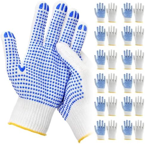 12 Pairs Cotton Work Gloves Bulk by VNBQB