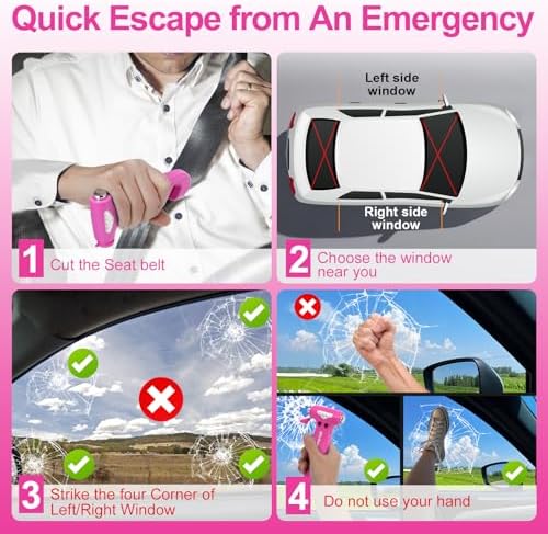 Window Breaker, 3-in-1 Emergency Escape Tool - Image 5