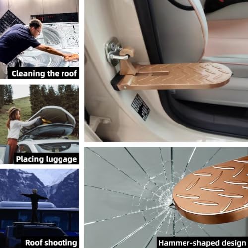 Car Door Step for Roof Access, Extended Folding Door Latch Step, Non-Slip - Image 4
