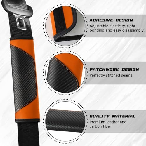 2PCS Car Seat Belt Cover Pads, Seatbelt Shoulder Cushion - Image 3