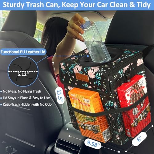 ELONGRIVER Leak Proof Car Trash Can - Image 2