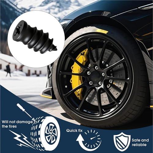 50 PCS Tire Repair Rubber Nails, Spiral Vacuum Tire Plug Kit - Image 5