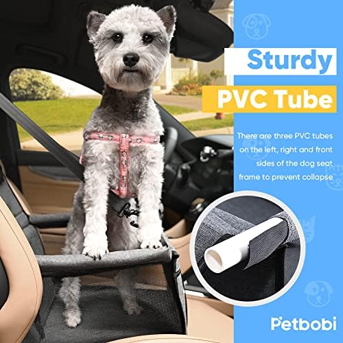 Petbobi Dog Car Seat for Small Dogs and Cats up to 15 lbs, Portable Booster - Image 3
