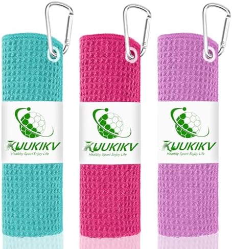 3 Pack 16" X 16" Golf Towels for Golf Bags by KuukikvDirect