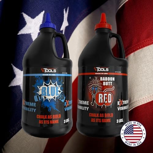 CE TOOLS Marking Chalk Combo – 3LB Baboon Butt Red® and 3LB Blue It Up® – - Image 2