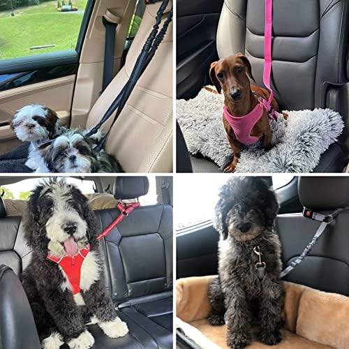BWOGUE 2 Pack Dog Seat Belt for Car, Elastic Headrest Restraint - Image 6
