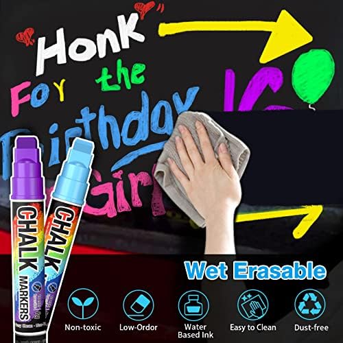 KERIFI Window Markers for Cars Washable, 10mm Jumbo Liquid Chalk Pens for Art - Image 4