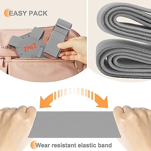 ZINZ 2-Pack High Elastic Luggage Strap Adjustable Suitcase Belt - Image 3