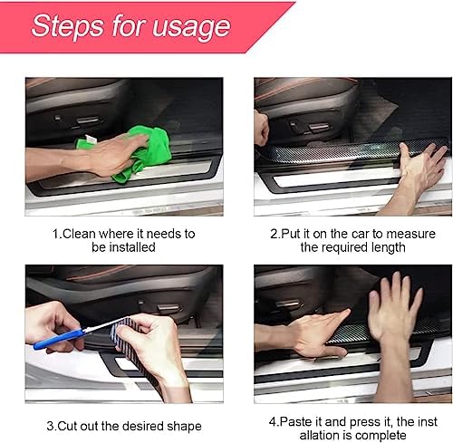 1.97 x 196.8 Inch PEVA Car Door Sill Protector Film - Image 3