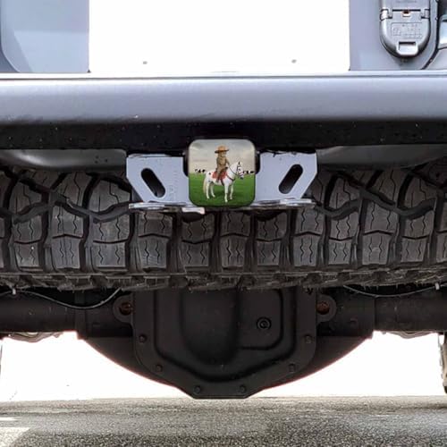 Hitch Cover Plug Cat Cowboy, 2 Inch Receivers Diameter Funny Cowboys Cat Horse - Image 6