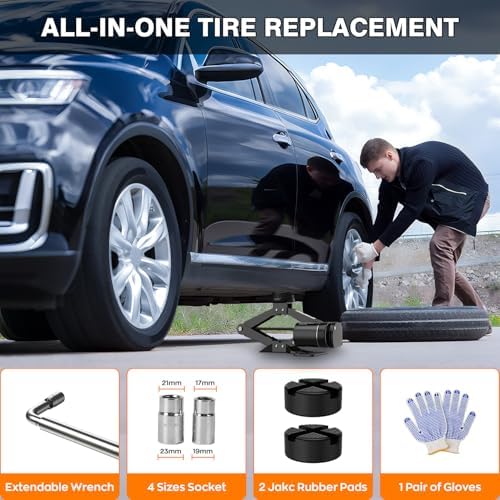 3 Ton Electric Jack for Car, Portable Tire Change Kit - Image 6
