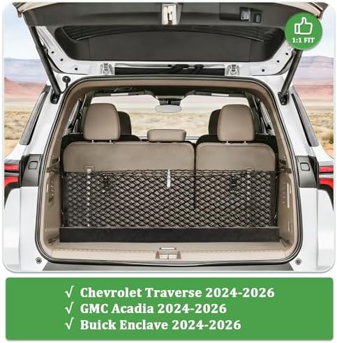 3-Layer Cargo Net for GMC Acadia, Buick Enclave, Chevrolet Traverse 2024-2026 - Image 2