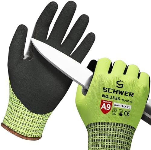 Schwer ProGuard Highest Level Cut Resistant Work Gloves PR3326 by SCHWER