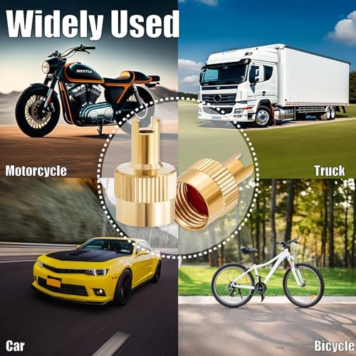 6PCS Tire Valve Stem Caps, Nickel Brass Slotted Slot Valve Stem Caps - Image 7